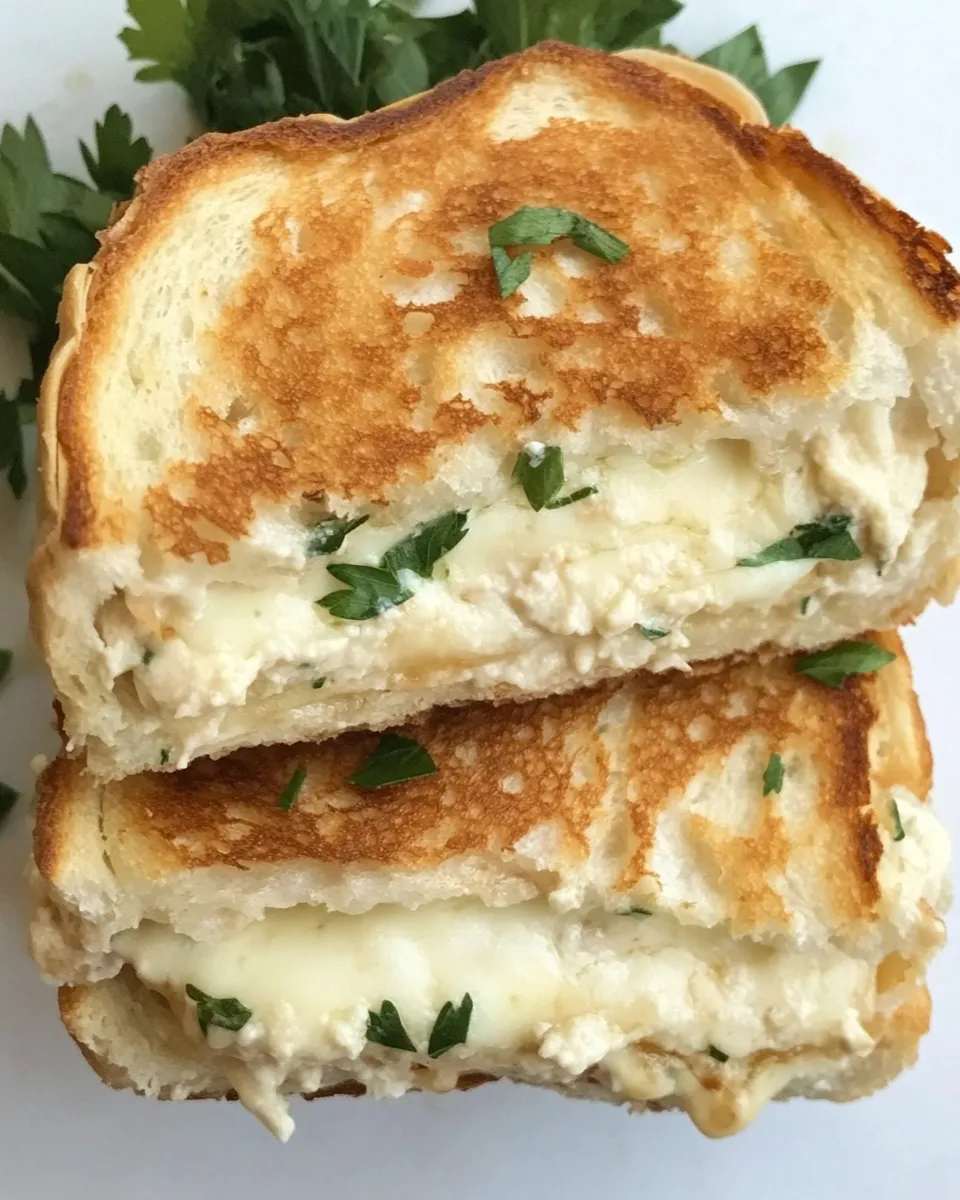 Classic White Pizza Ricotta Grilled Cheese image