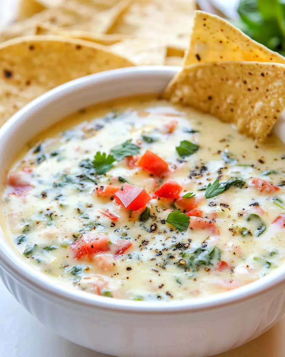 Classic White Spinach Queso image
