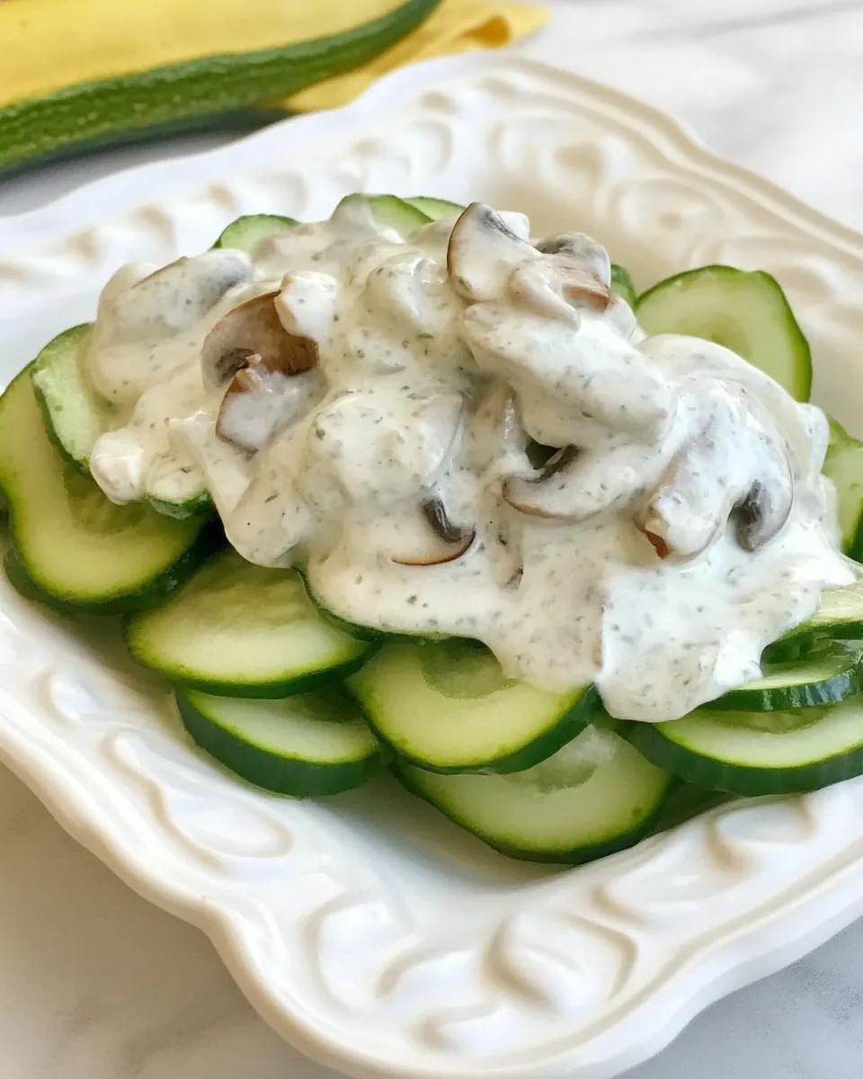 Delicious Zucchini Noodles with Creamy Garlic Mushroom Sauce - Kids in the Kitchen image