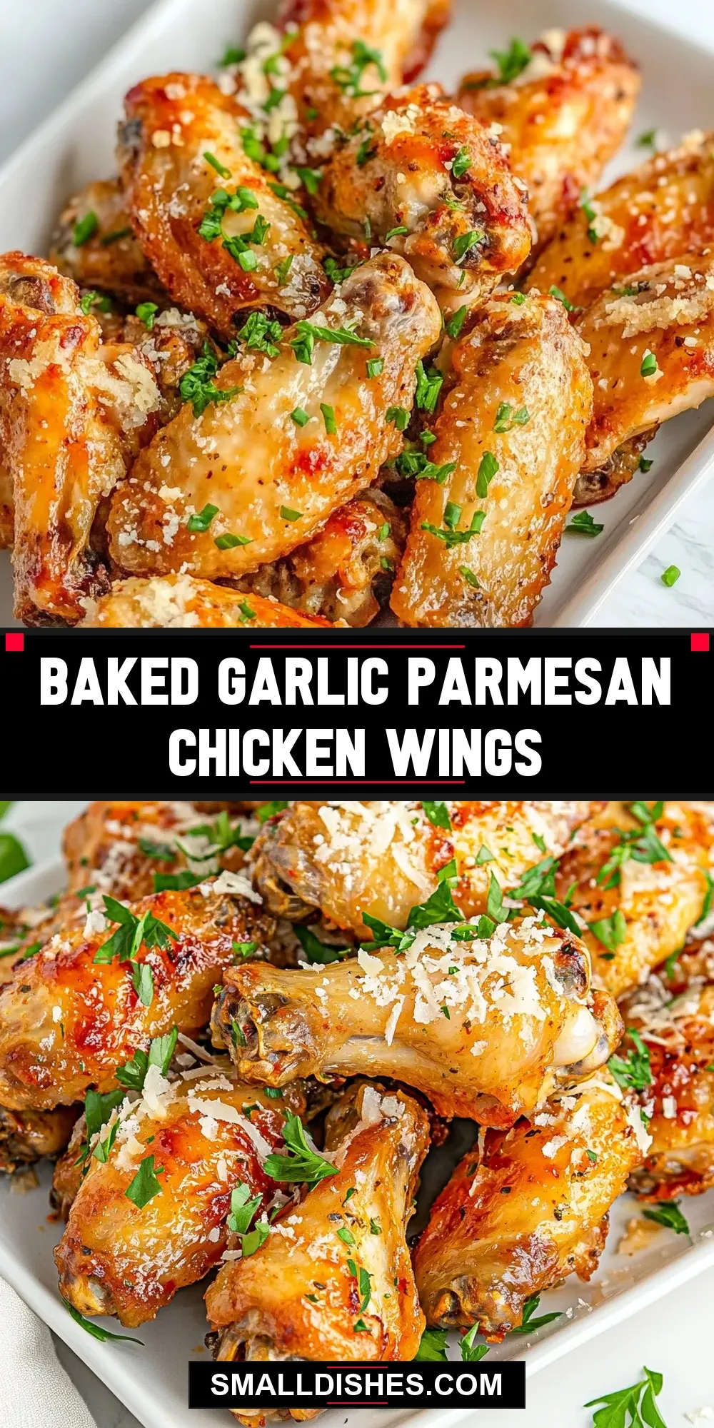 Easy Baked Garlic Parmesan Chicken Wings