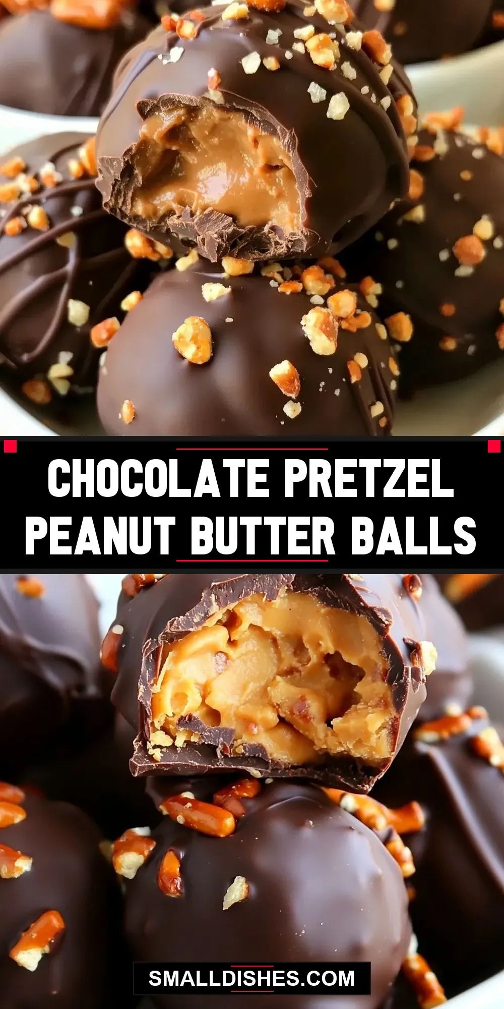Chocolate Pretzel Peanut Butter Balls Recipe