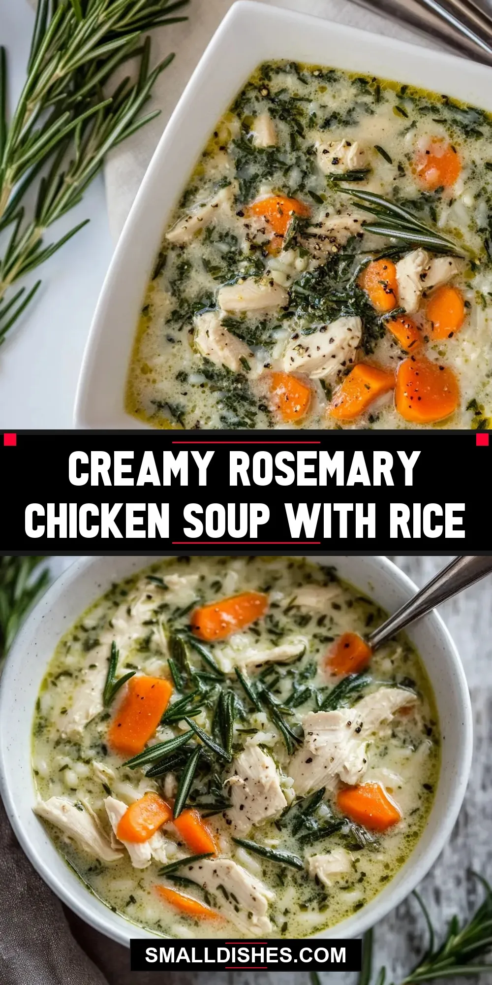 Easy Creamy Rosemary Chicken Soup With Rice