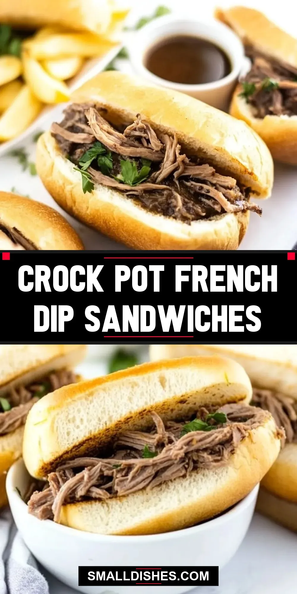 Simple Crock Pot French Dip Sandwiches