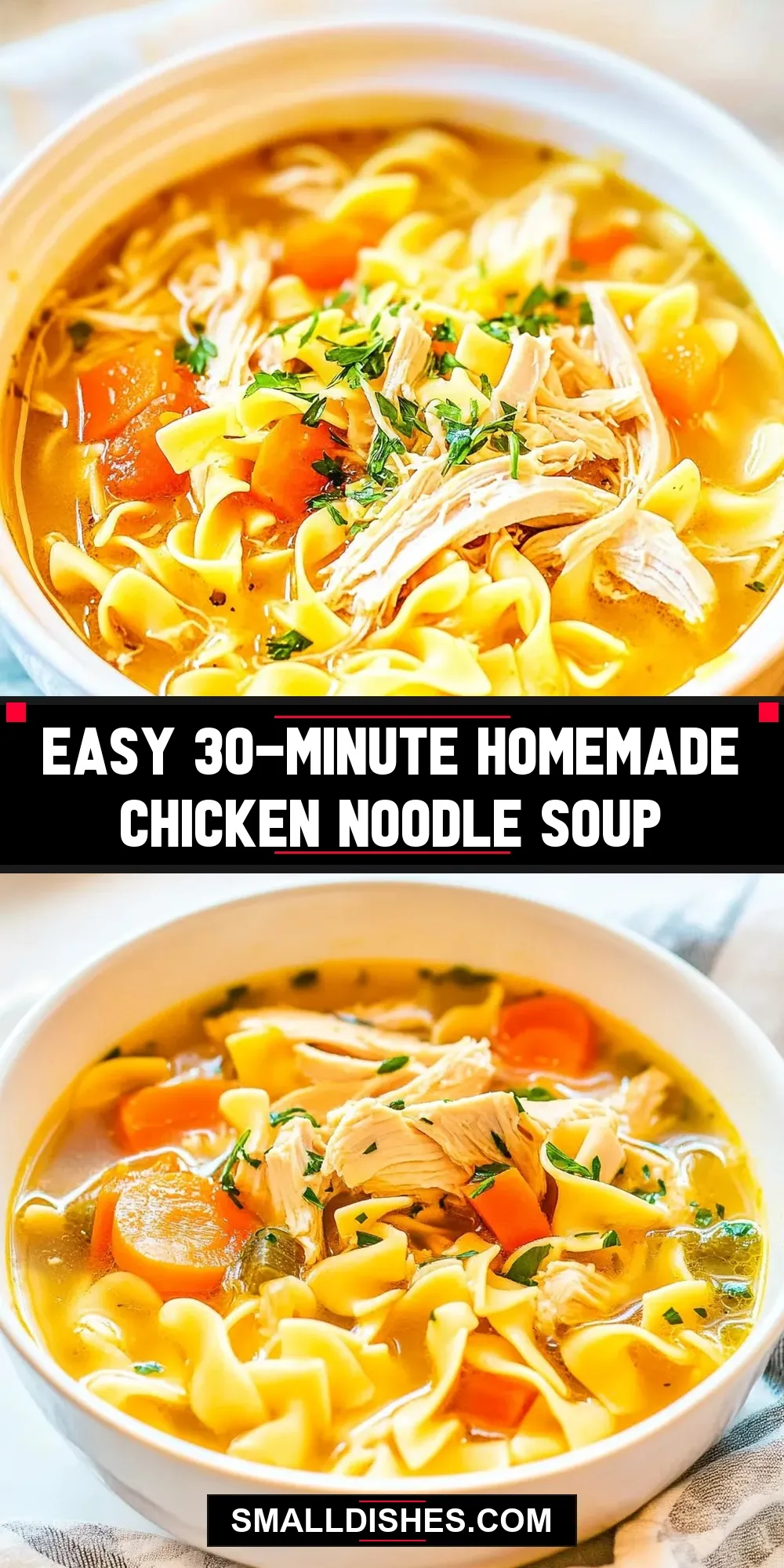 Simple Easy 30-Minute Homemade Chicken Noodle Soup