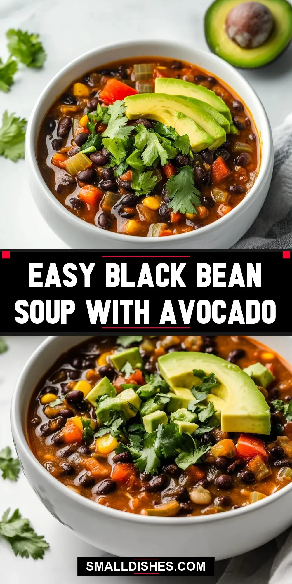 Easy Black Bean Soup With Avocado Recipe