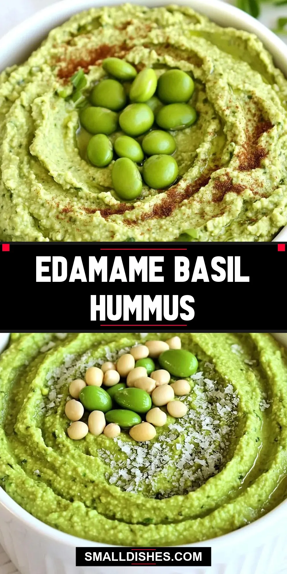 The Best Edamame Basil Hummus Ever