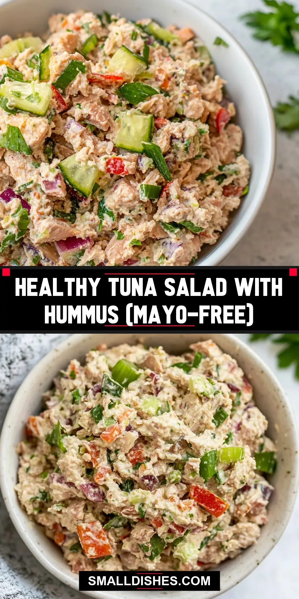 Perfect Healthy Tuna Salad With Hummus (Mayo-Free)