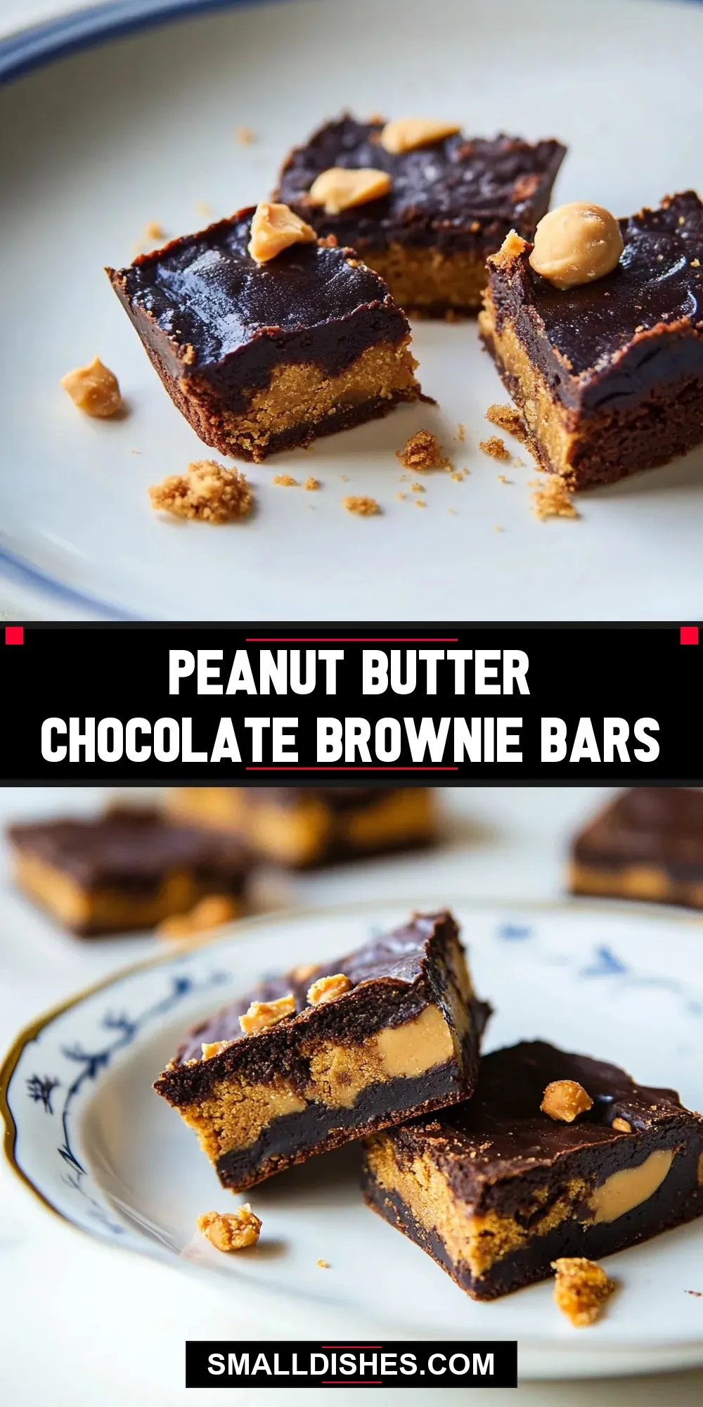 Peanut Butter Chocolate Brownie Bars (Simple & Delicious)