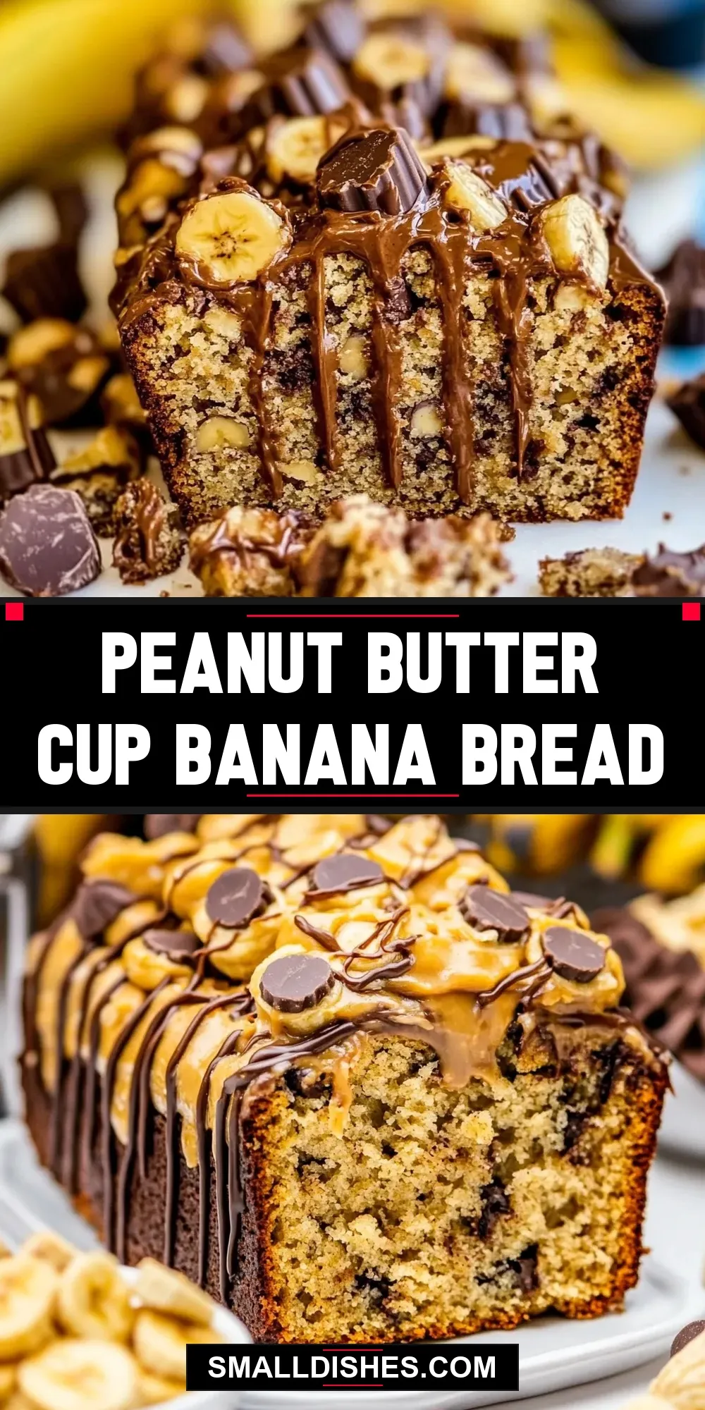 How To Make Simple Peanut Butter Cup Banana Bread