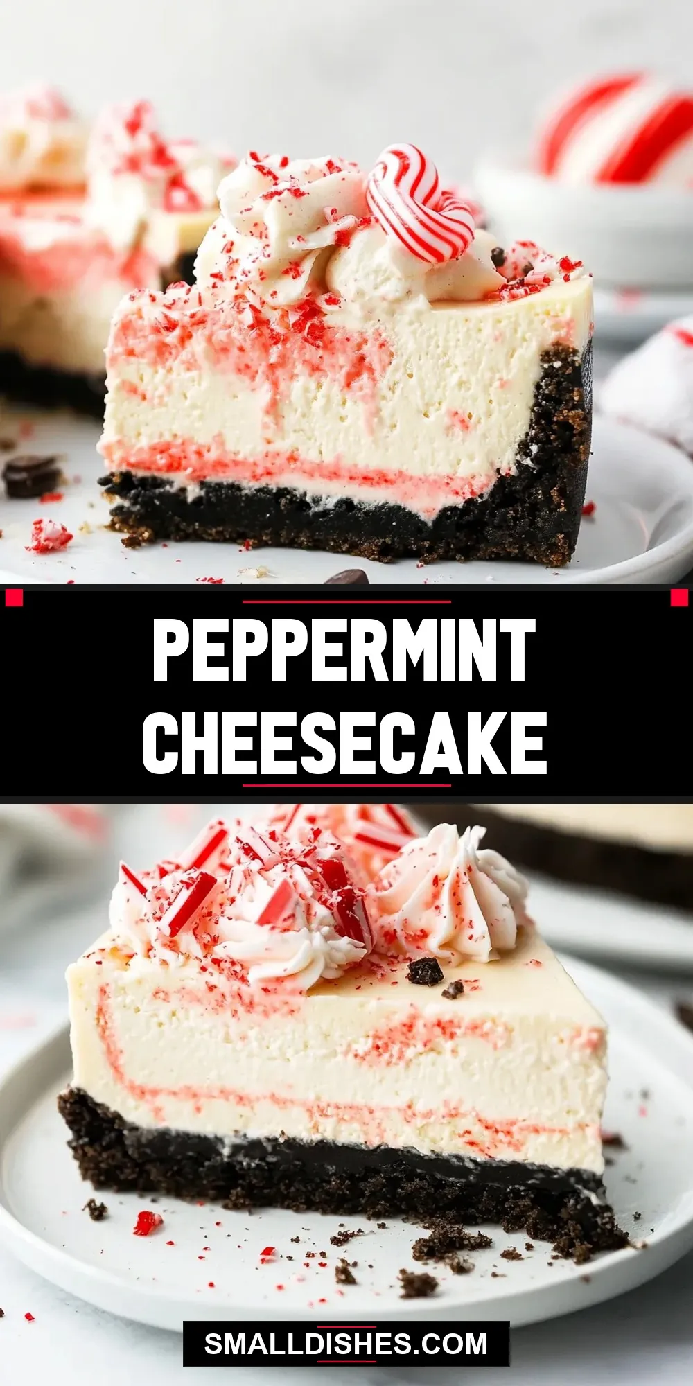 The Best Peppermint Cheesecake Ever