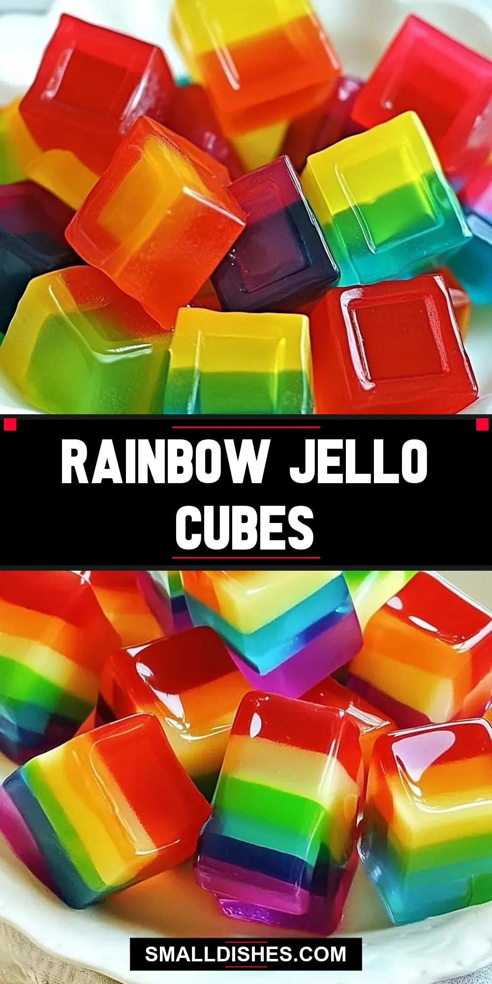 The Best Rainbow Jello Cubes Ever
