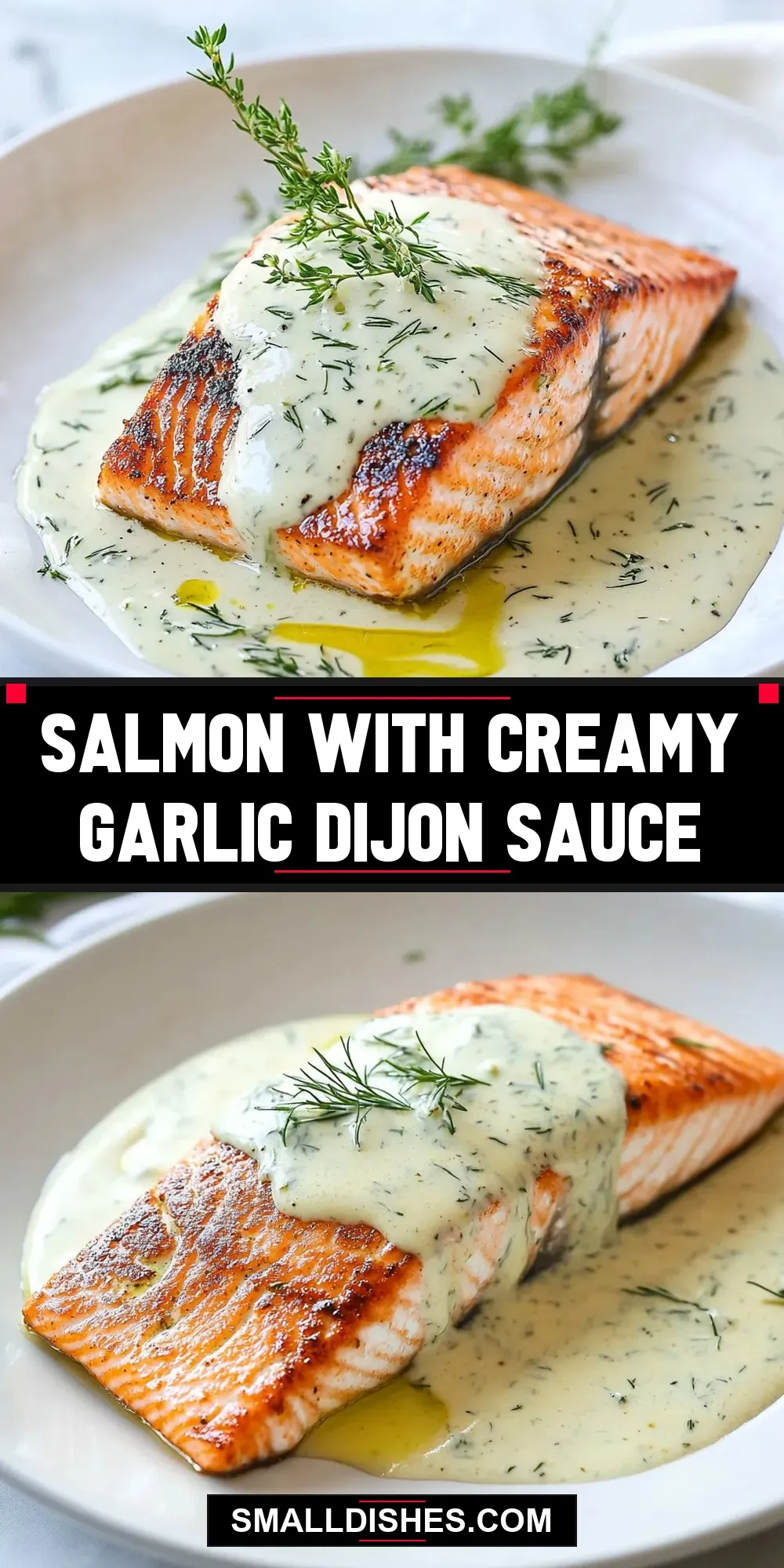 The Best Salmon With Creamy Garlic Dijon Sauce Ever
