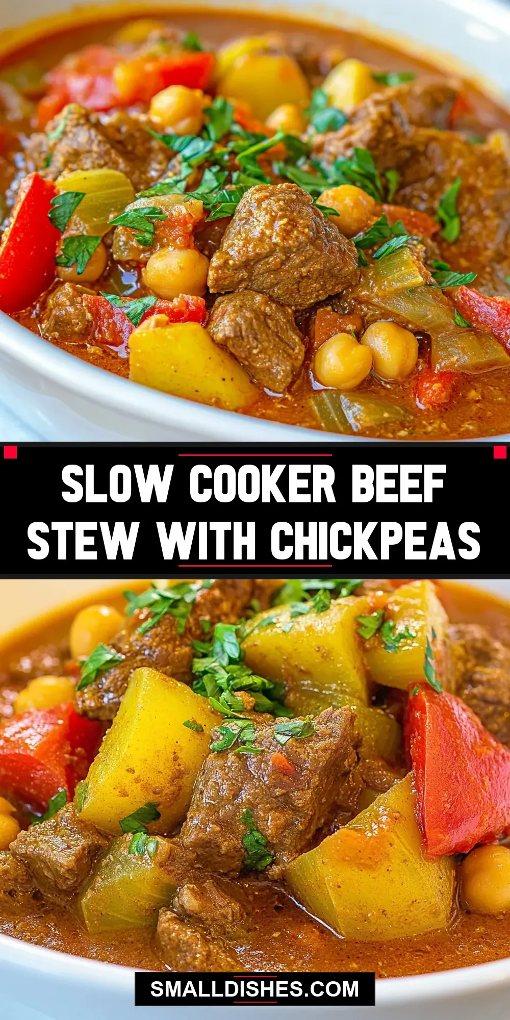 Fresh Slow Cooker Beef Stew With Chickpeas
