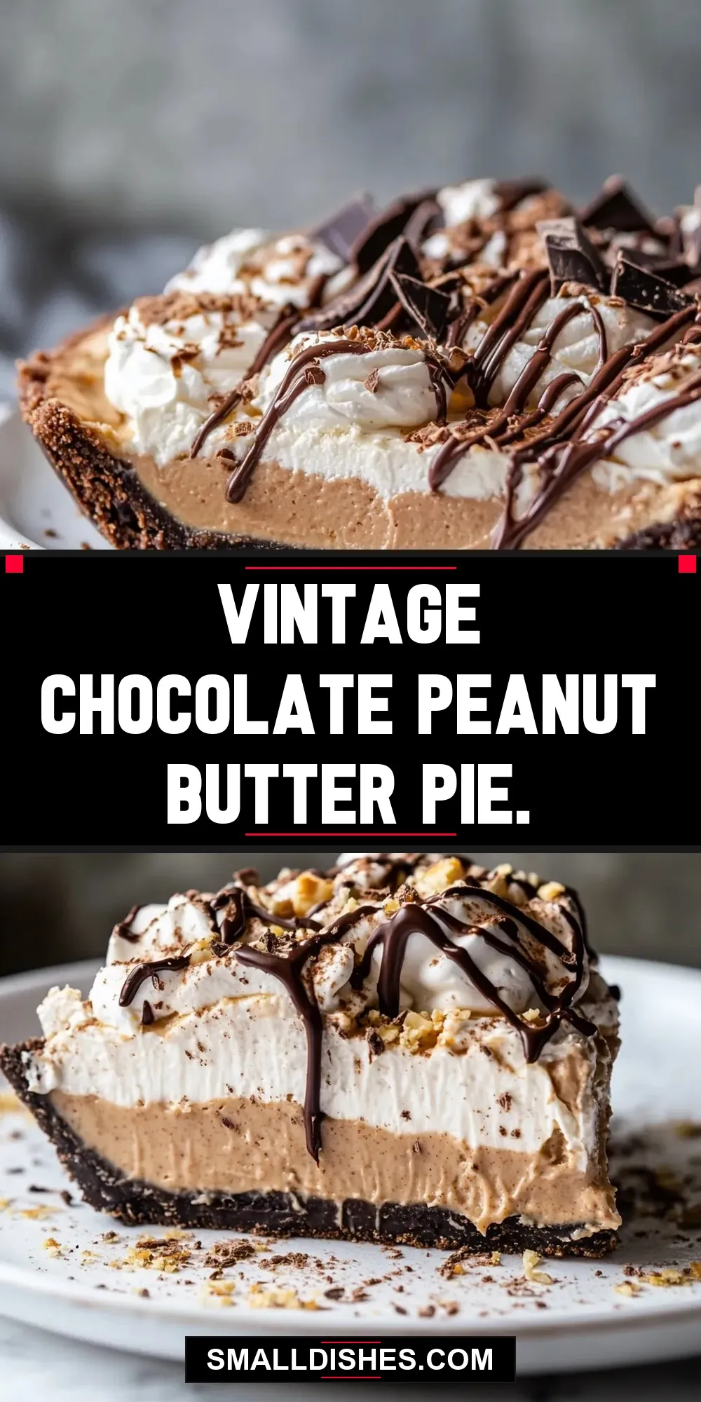 Vintage Chocolate Peanut Butter Pie. Recipe